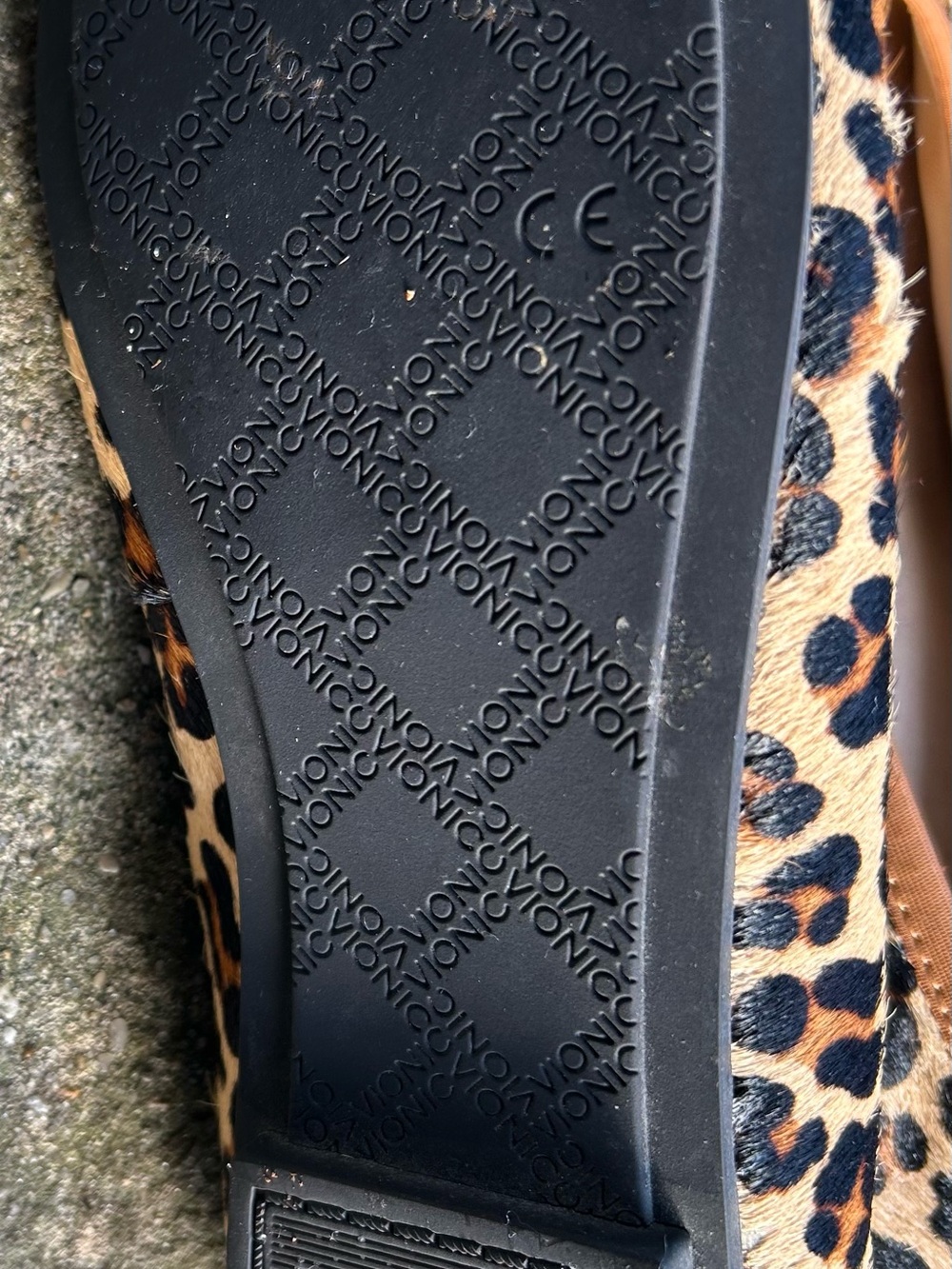 Vionic Leopard Print Ballet Flats with Tan Cap Toe - Picture 6 of 6